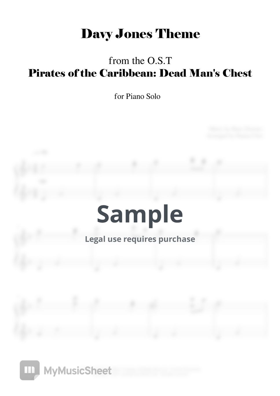 캐리비안의 해적 2 - 한스 짐머 - Davy Jones Theme from "Pirates of the Caribbean 2" by YANGCHO