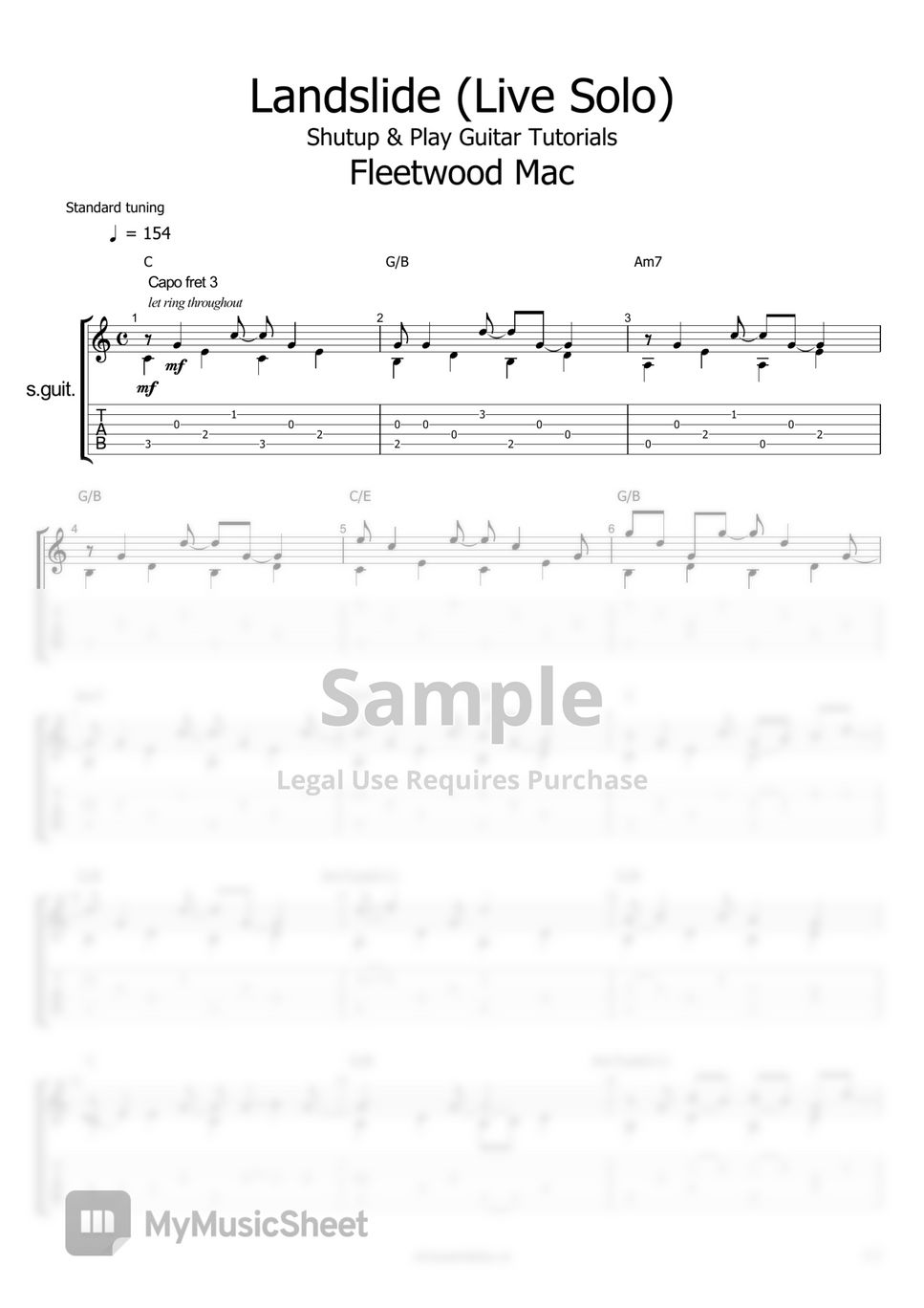 Guitar Chords Landslide