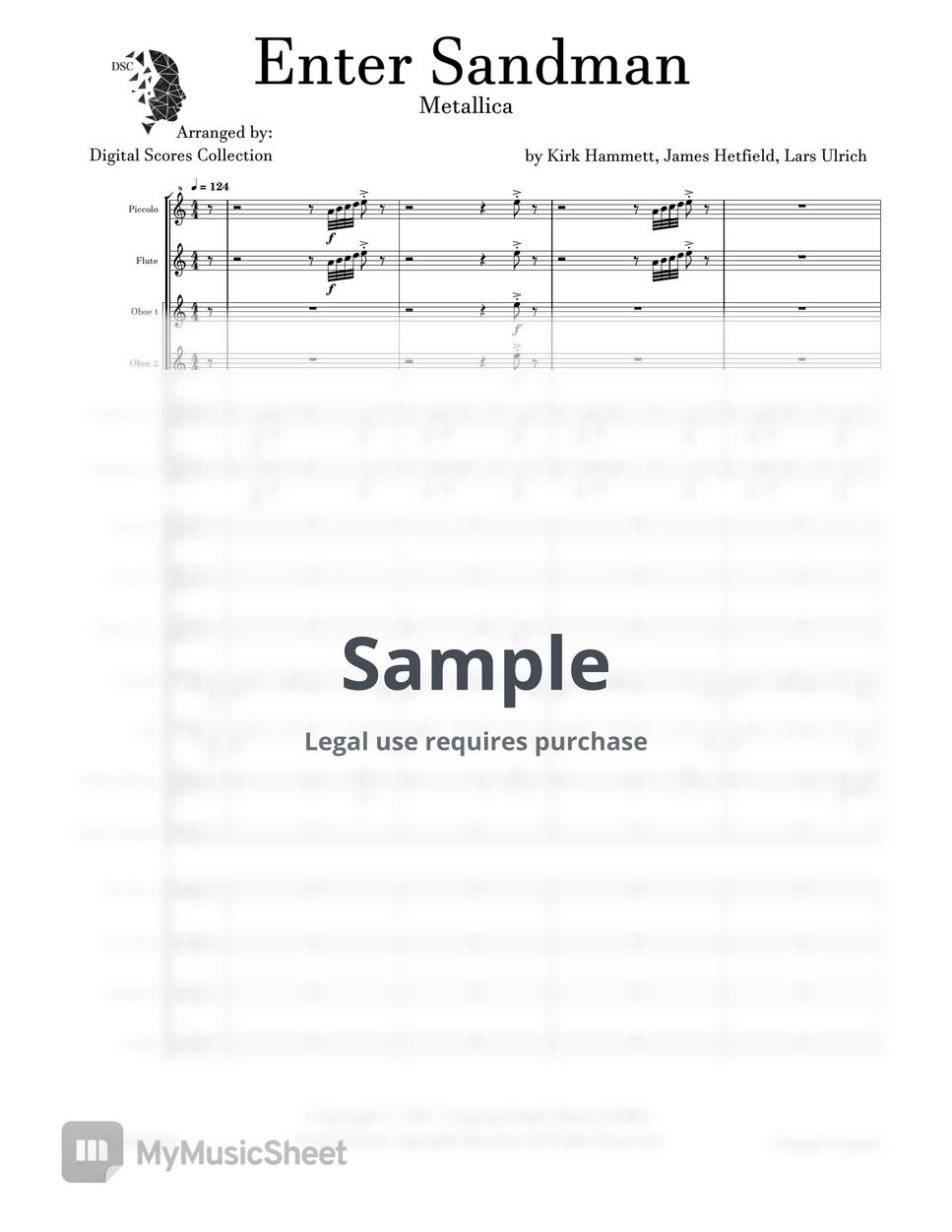 Metallica - Enter Sandman Sheets By Digital Scores Collection