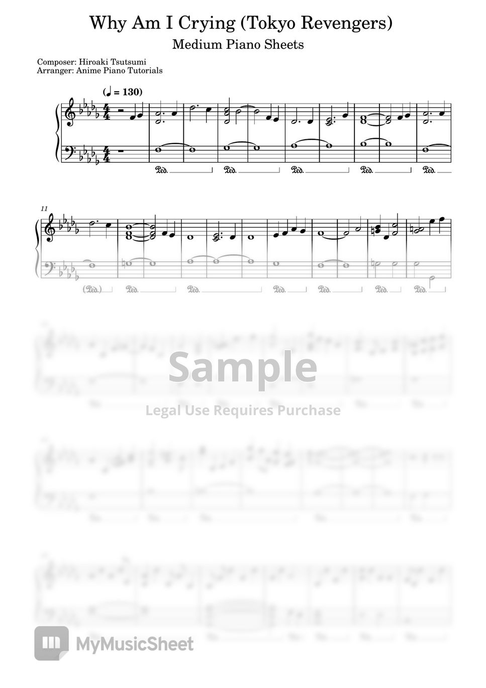 Hiroaki tsutsumi why am i crying tokyo revengers medium sheets by