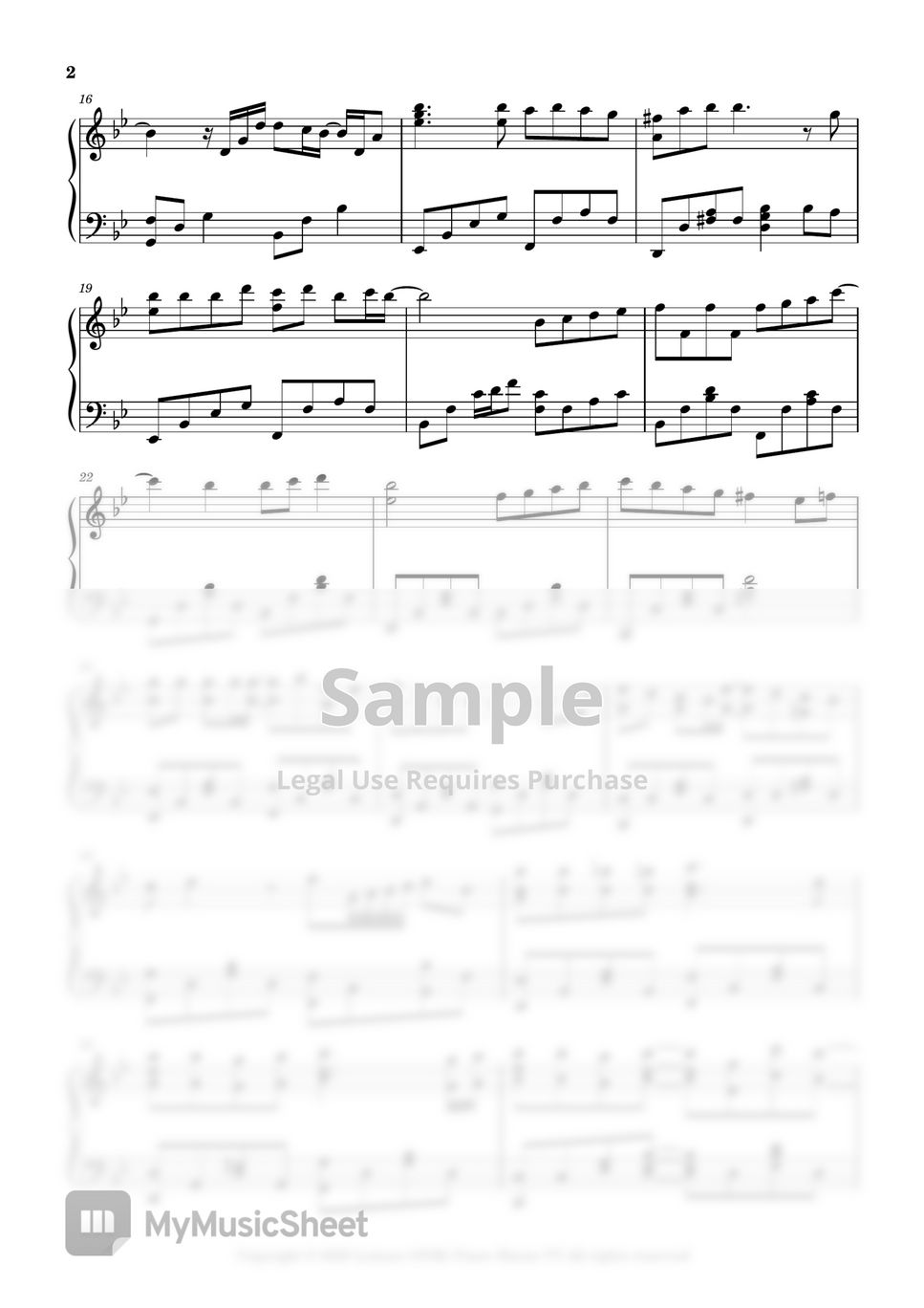 Uru - 星の中の君 (夏美のホタル 主題歌) by Leisure (OOR) Piano Sheets YT