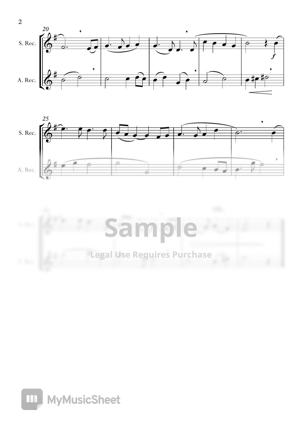 Joe Hisaishi - Carrying You [Laputa: Castle in the Sky] for Recorder (SA) (Easy) by Your Own Fantasia