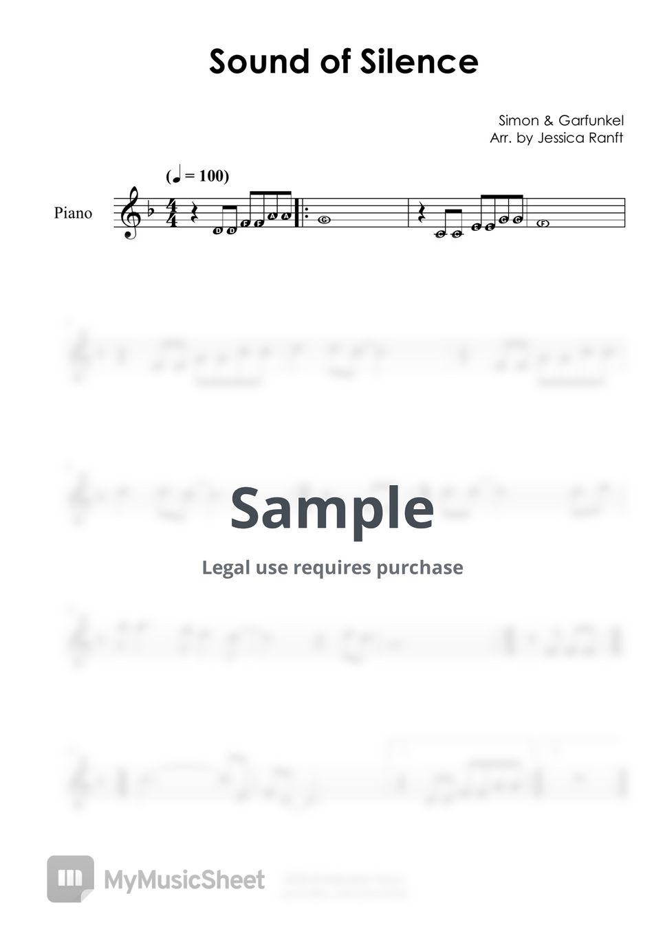 Simon garfunkel the sound of silence sheets by balladial piano
