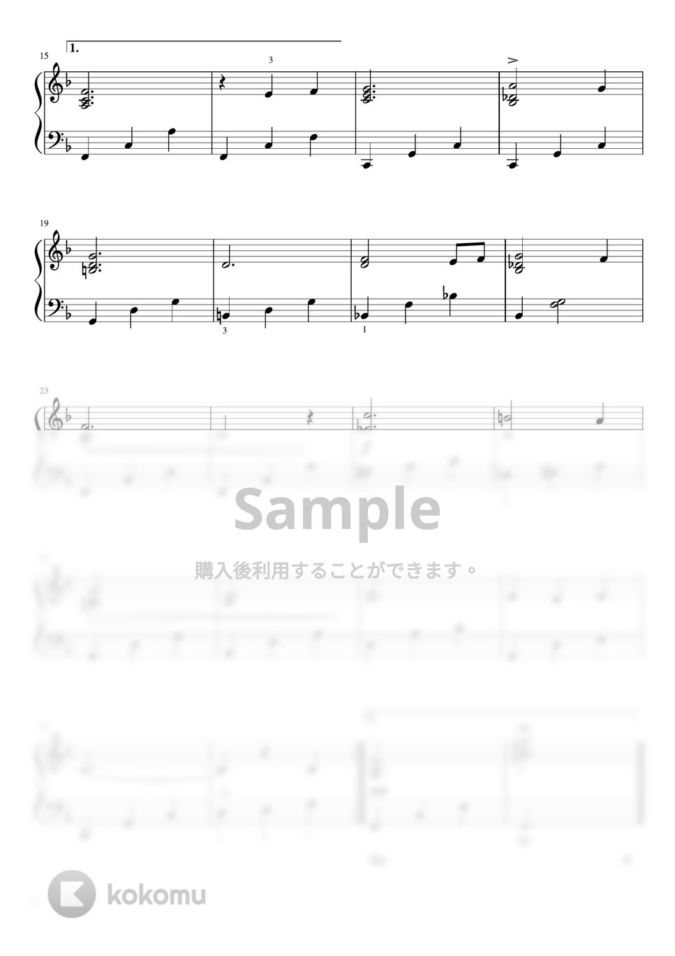 ショパン - ノクターン第2番 (F・ピアノソロ初~中級) by pfkaori