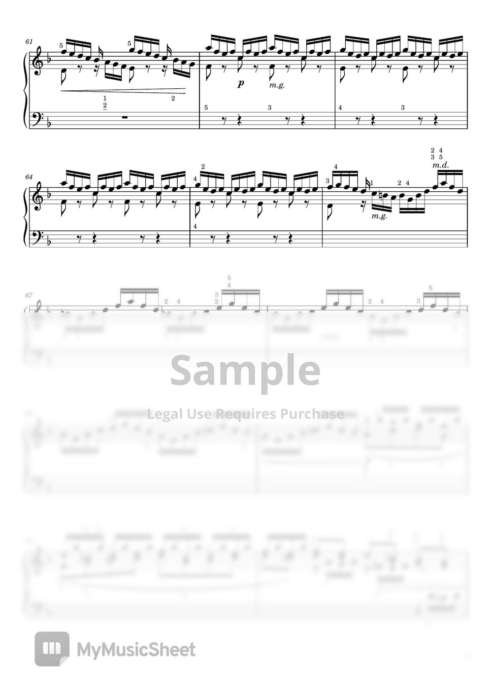 J.S.Bach - Toccata and Fugue in D Minor (BWV 565,J.S.Bach,Original Edition,With Fingering，《d小调托卡塔与赋格》BWV 565，原版带指法，巴赫) by poon