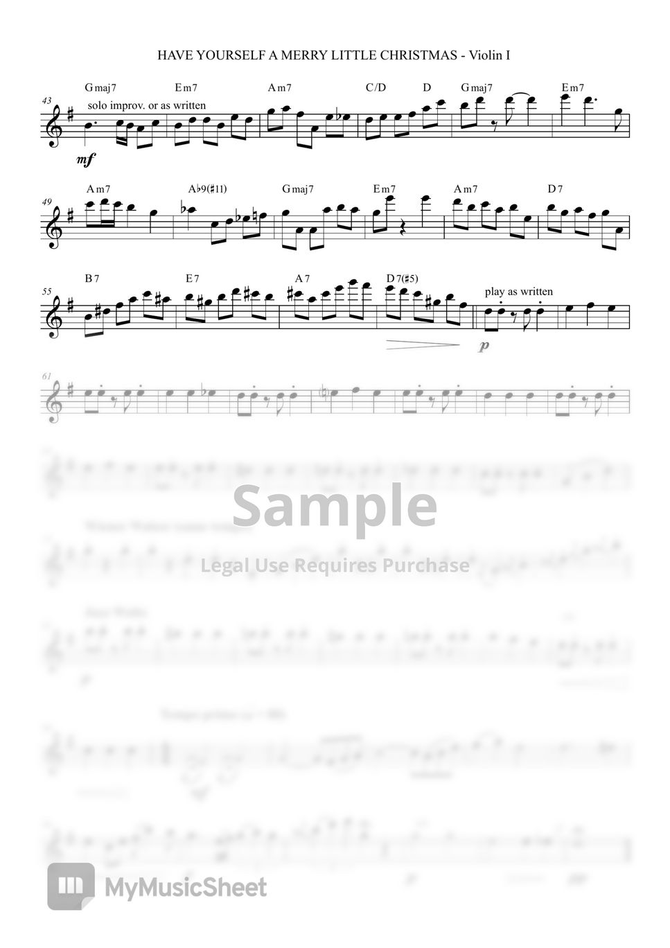 Have Yourself a Merry Little Christmas - Vocals and Strings by Ivan Marini