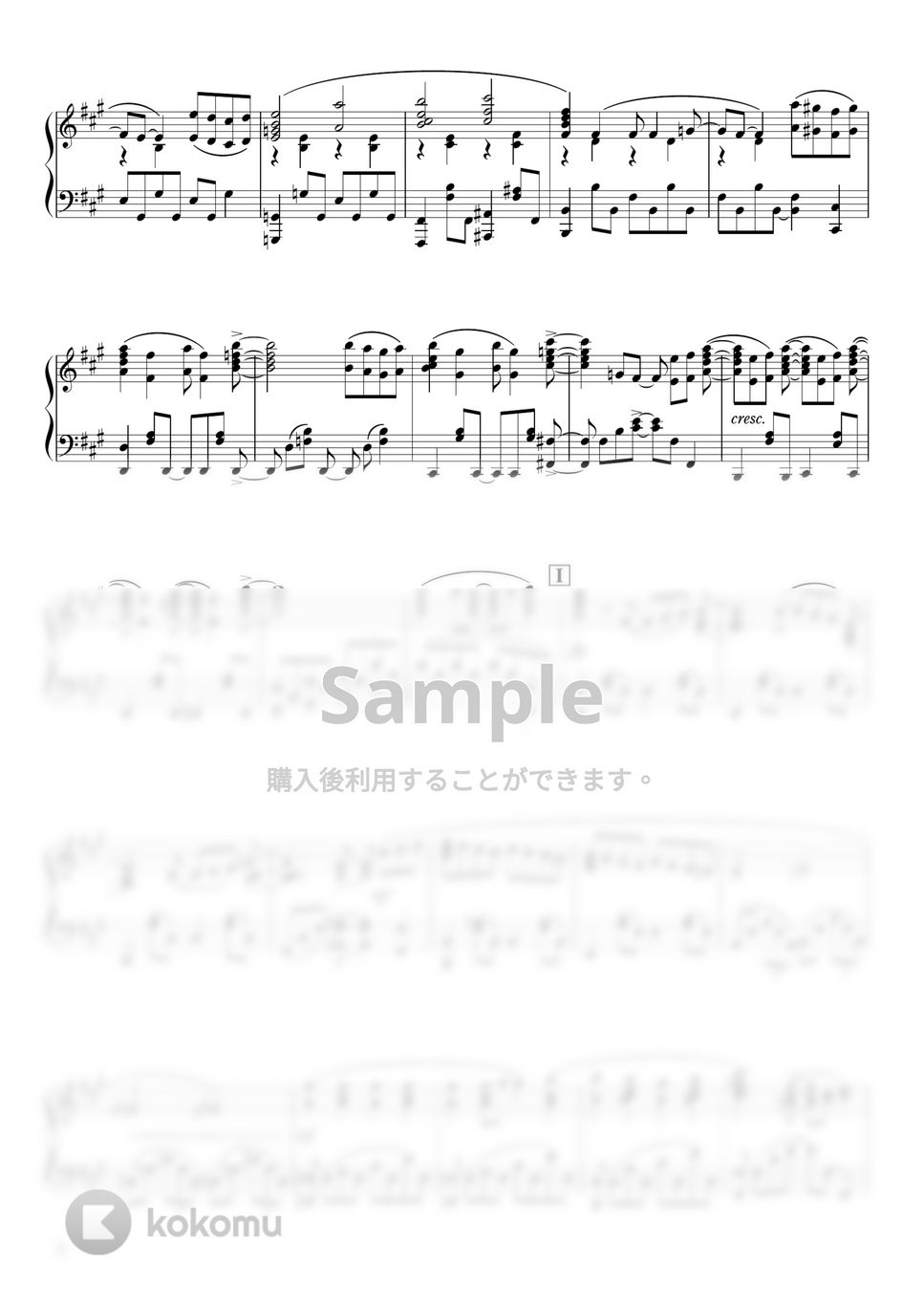 チマメ隊 - ときめきポポロン♪(ご注文はうさぎですか？？ED) ピアノ