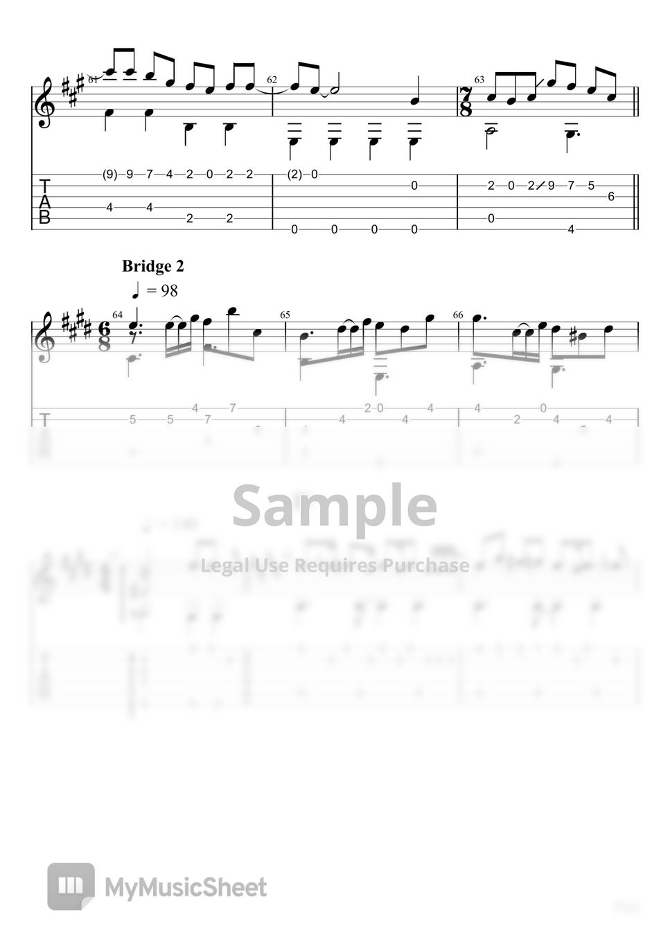 YOASOBI - Seventeen (Fingerstyle) Sheet Music by u3danchou