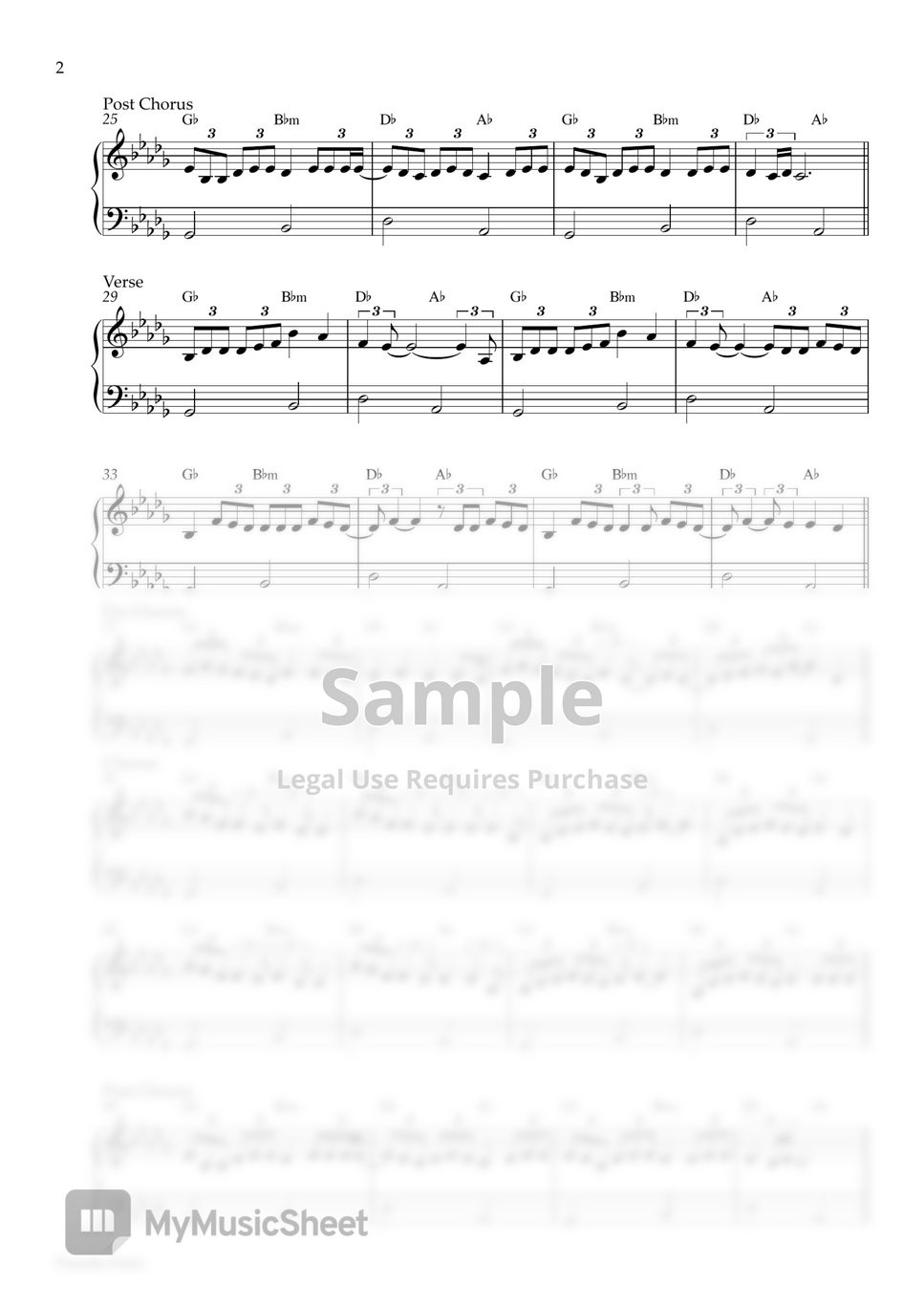 Ruth B Dandelions Easy Piano Sheet Sheets By Pianella Piano 