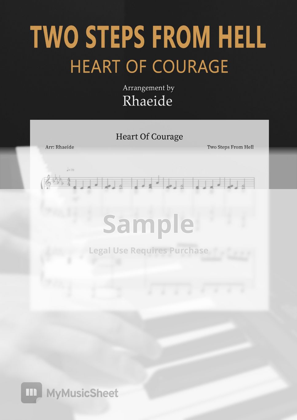 Two Steps From Hell Heart of Courage Sheets by Rhaeide