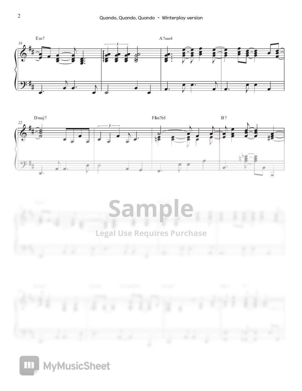 Tony Renis Quando Quando Quando (우리들의 블루스 삽입곡) (Winterplay ver