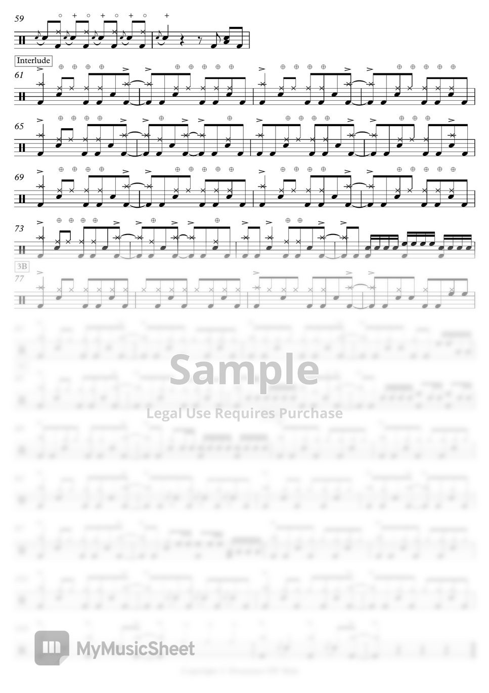 greenday Basket case (고급) 악보 by 신동엽의드럼터치