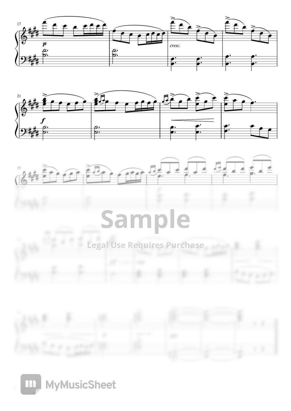 E.Grieg - Morning Mood (E/pianosolo) Sheets by pfkaori
