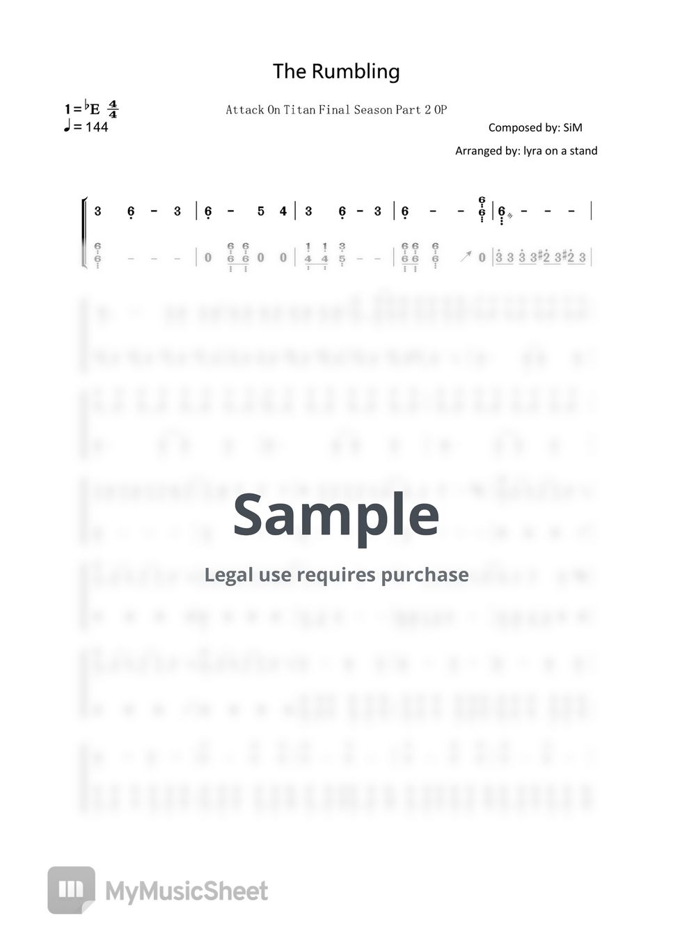 Attack On Titan Final Season Part 2 - The Rumbling by lyra on a stand