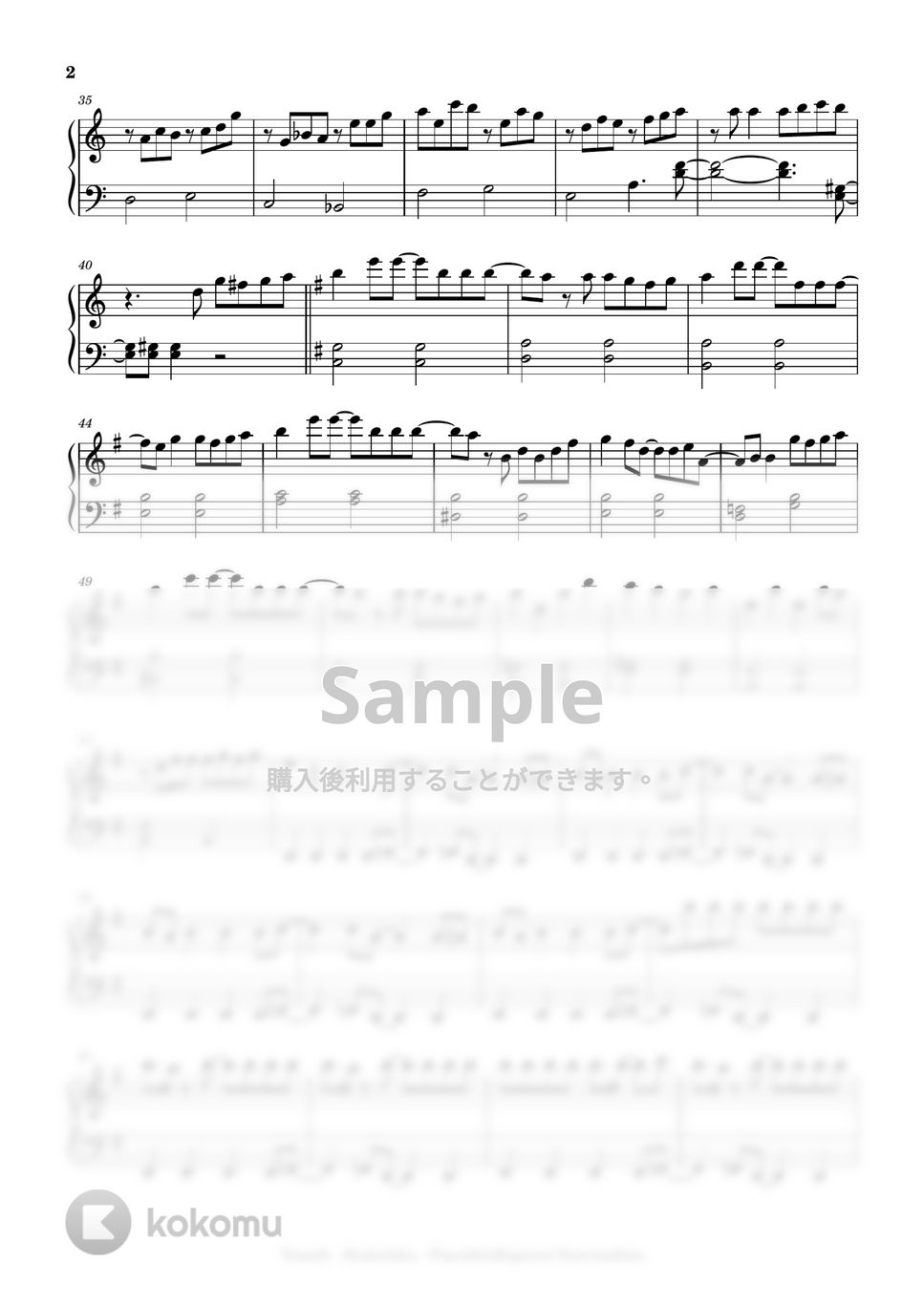 YOASOBI - Shukufuku (beginner to intermediate, piano) by Mopianic