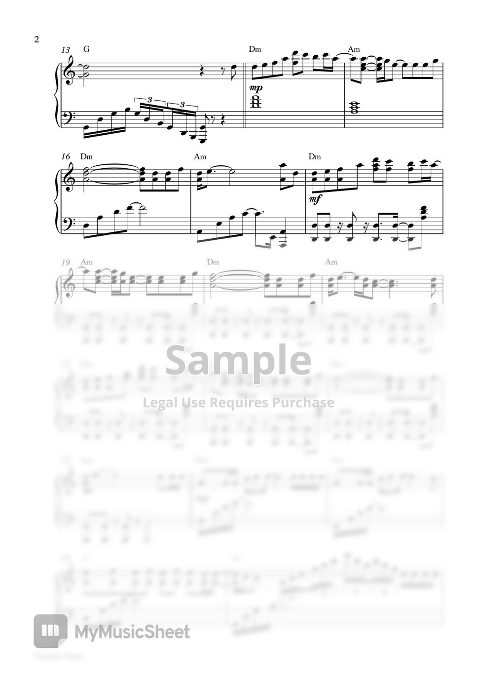 Alan Walker x Conor Maynard - Believers (2 Sheets: in Original Key B Major & Easier Key C Major) by Pianella Piano