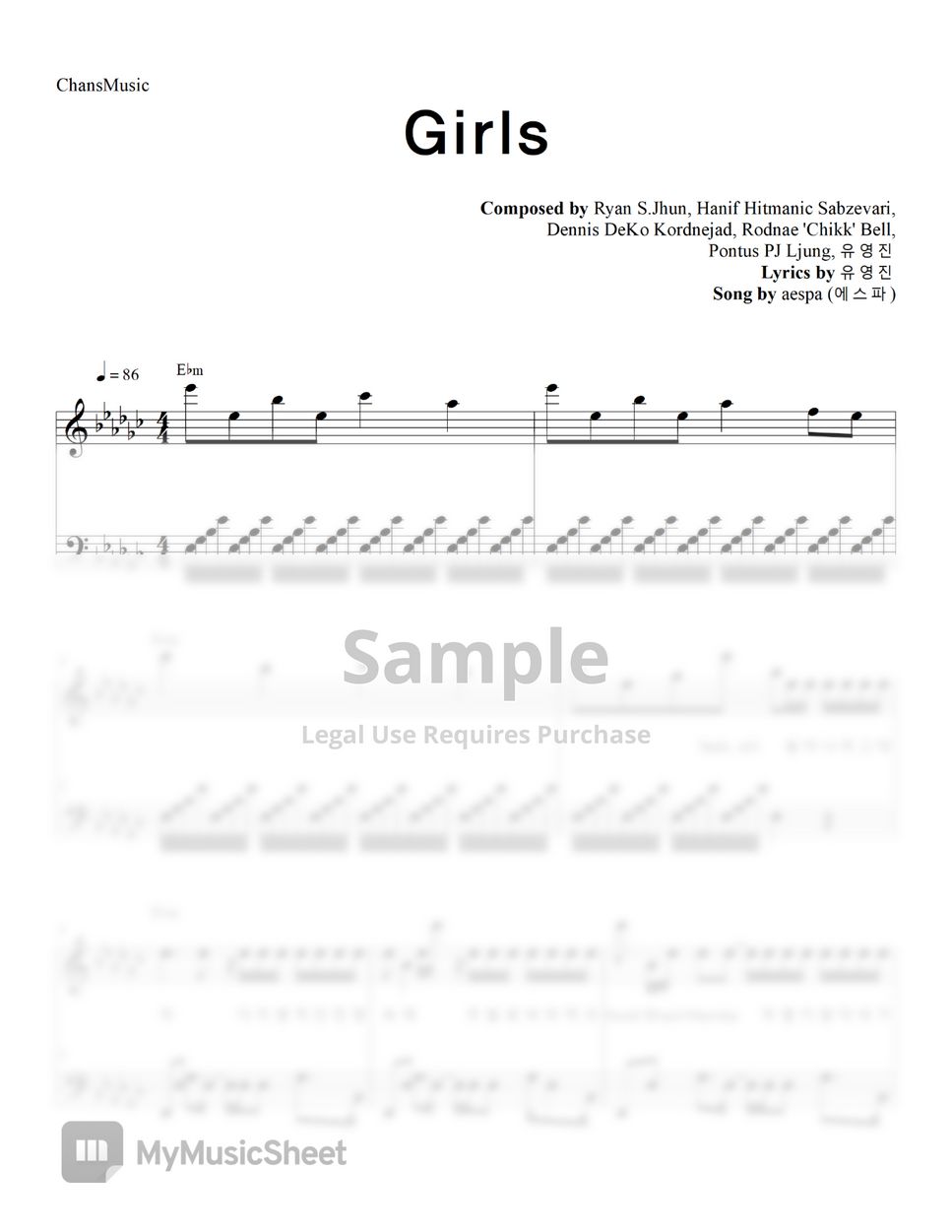 aespa - Girls (Easy Version) by ChansMusic