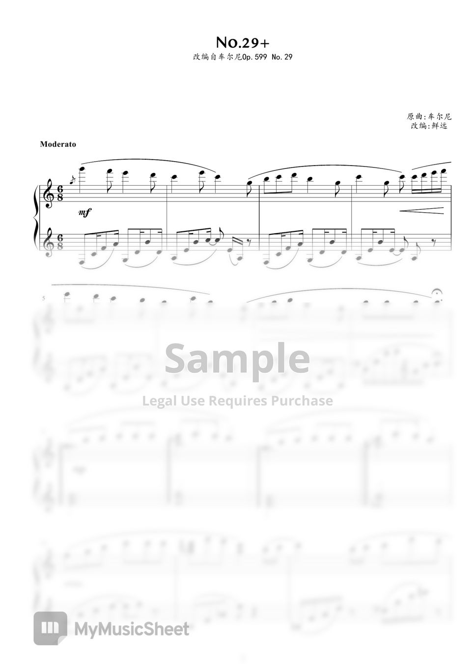 Czerny Carl - No.29+, originally Op.599 no.29 by Czerny Carl