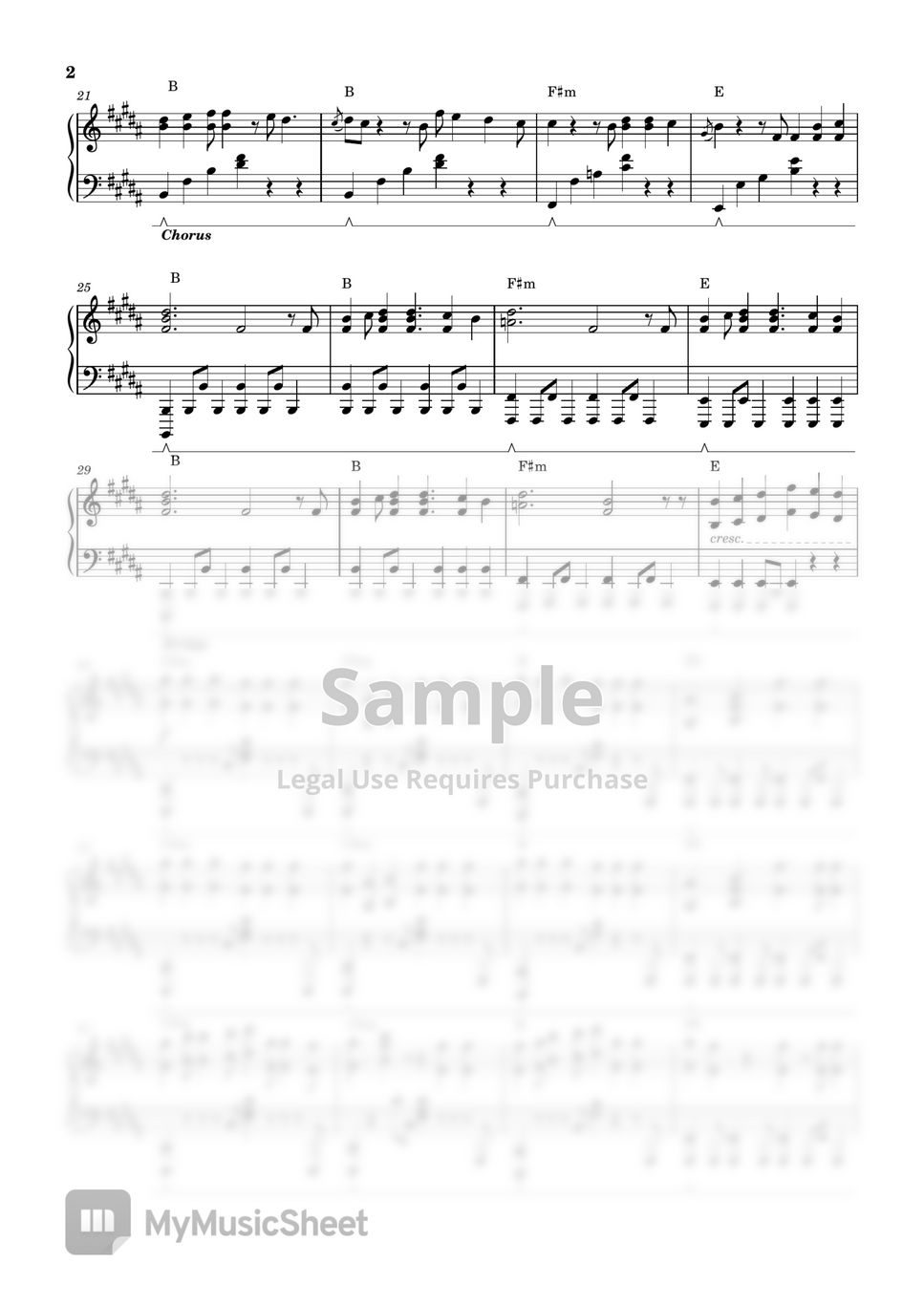 the only exception Sheet music for Piano (Solo) Easy