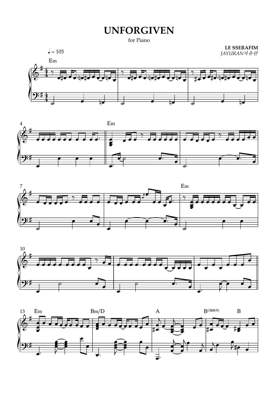 LE SSERAFIM Sheets by JAYURAN자유란