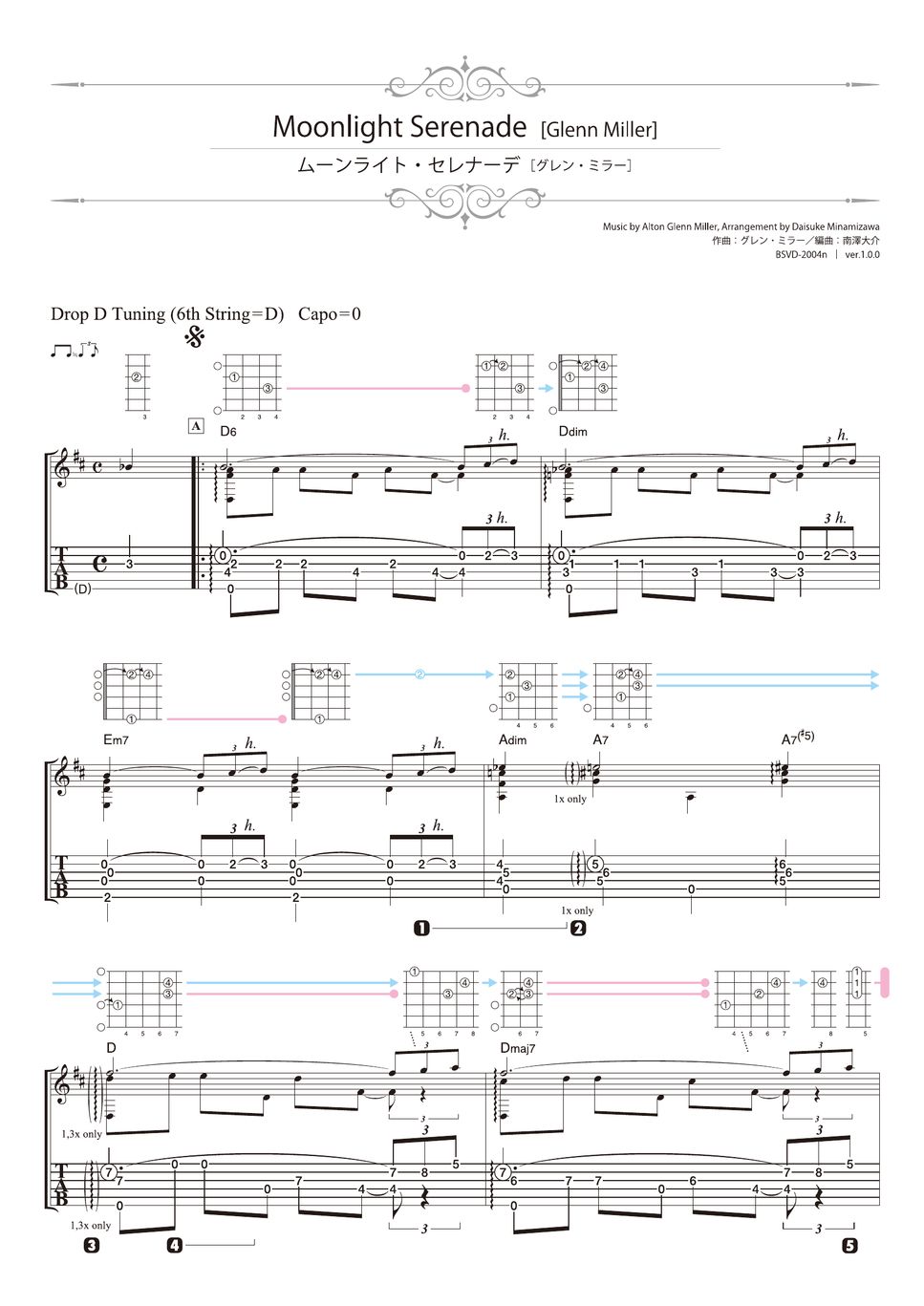 Glenn Miller - Moonlight Serenade (Solo Guitar) by Daisuke Minamizawa