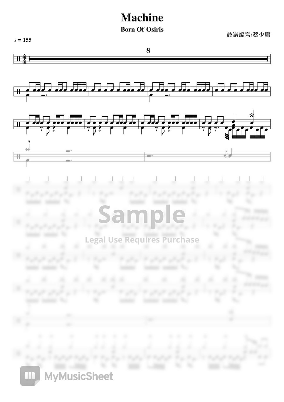 Born Of Osiris Machine Sheets by DrummerFrank