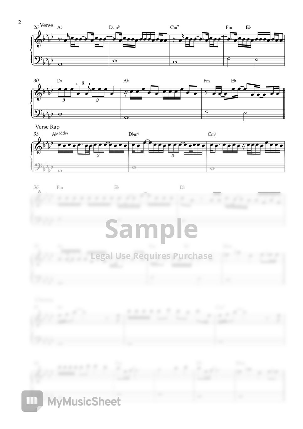 BTS - Jamais Vu (EASY PIANO SHEET) Sheets By Pianella Piano