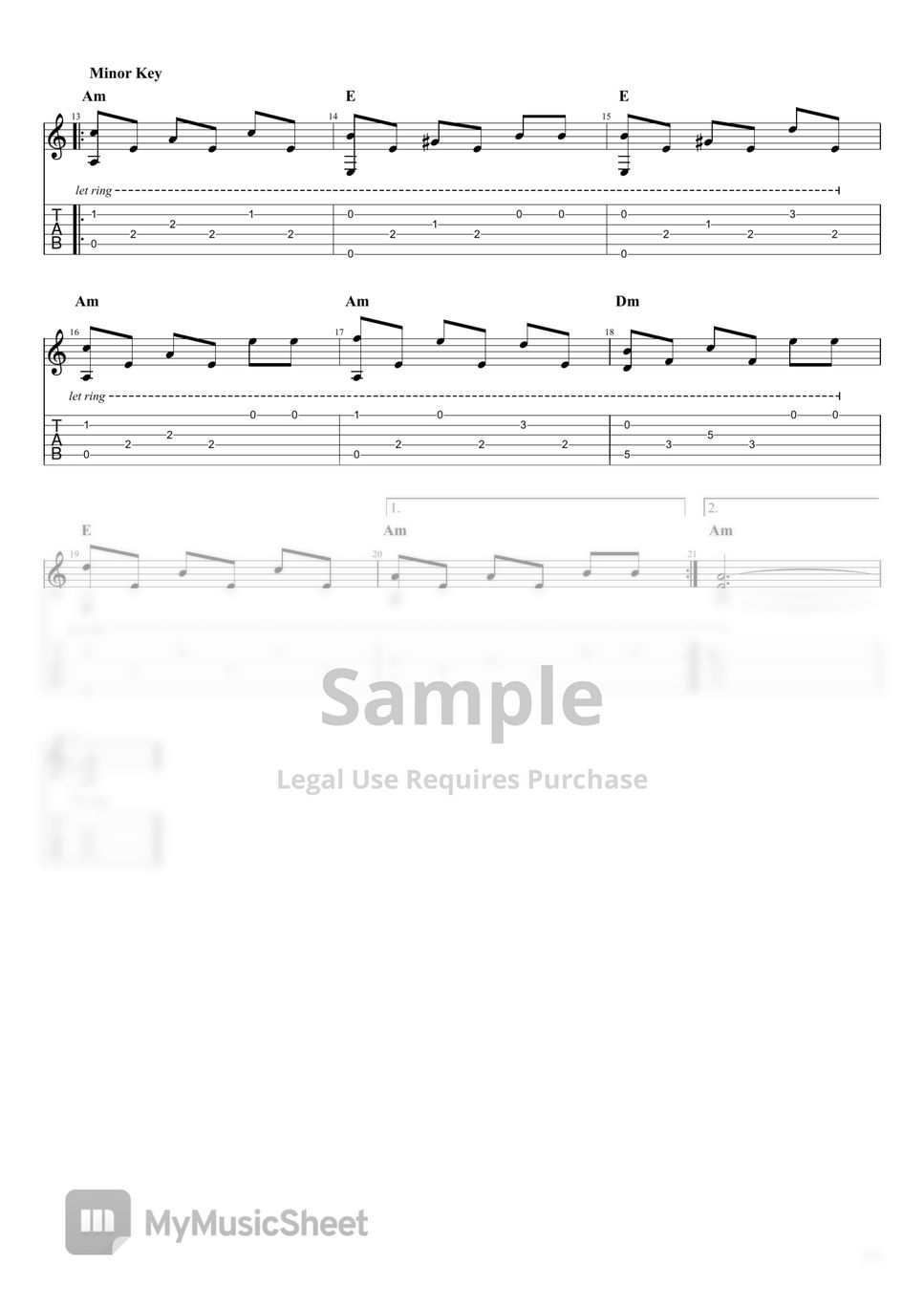 Happy Birthday Major & Minor Ver [Easy Guitar Fingerstyle For