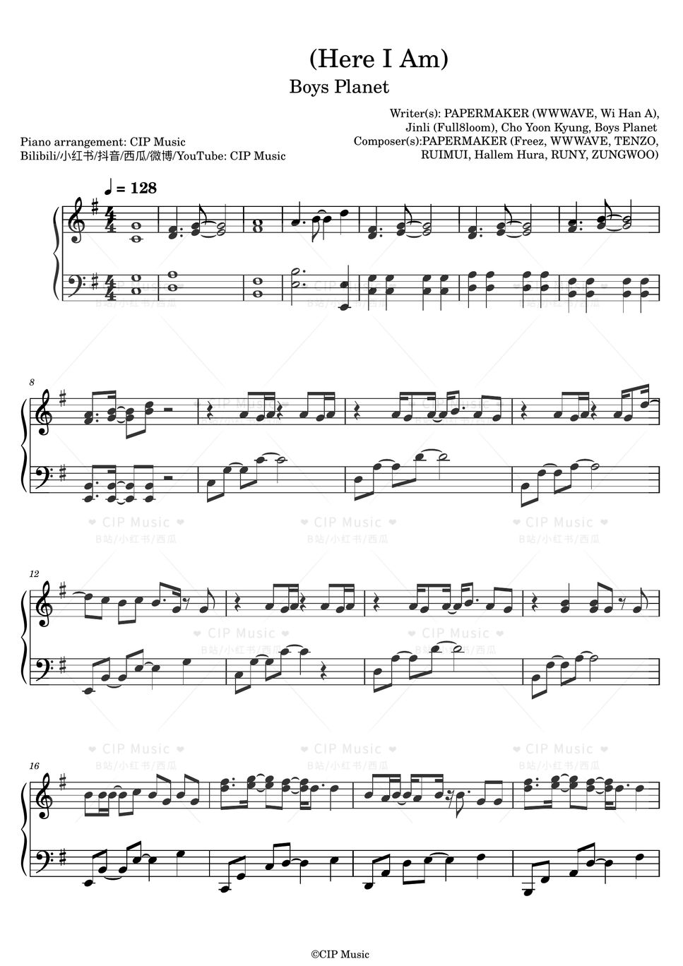 boys-planet-here-i-am-3-versions-sheets-by-cip-music
