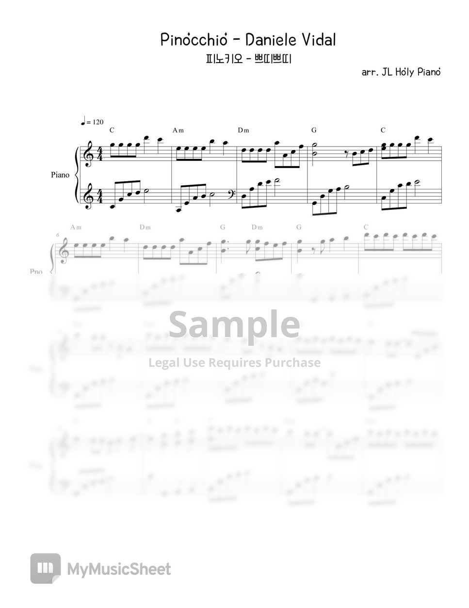 Danièle Vidal - Pinocchio by JL Holy Piano