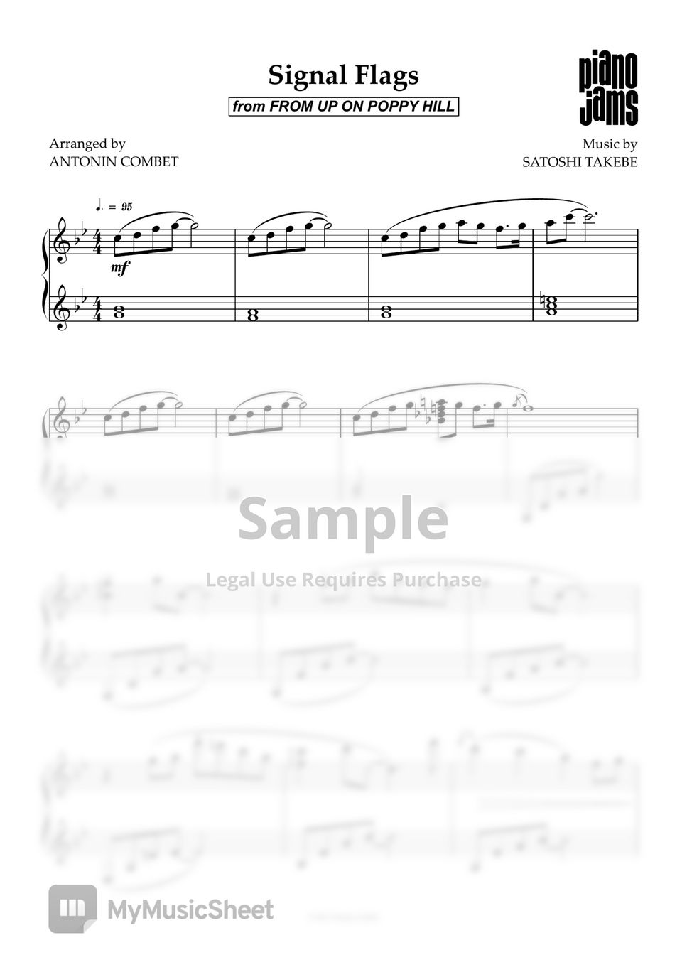 Satoshi Takebe Signal Flags (From Up on Poppy Hill) Sheets by PianoJams