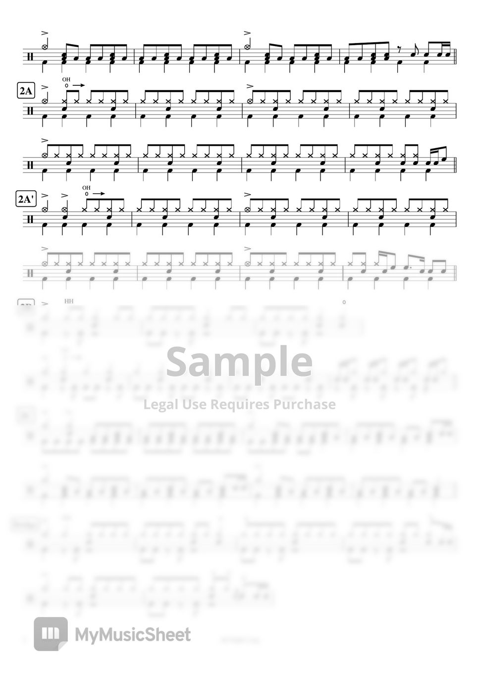 Rainbow - All Night Long by Cookai's J-pop Drum sheet music!!!