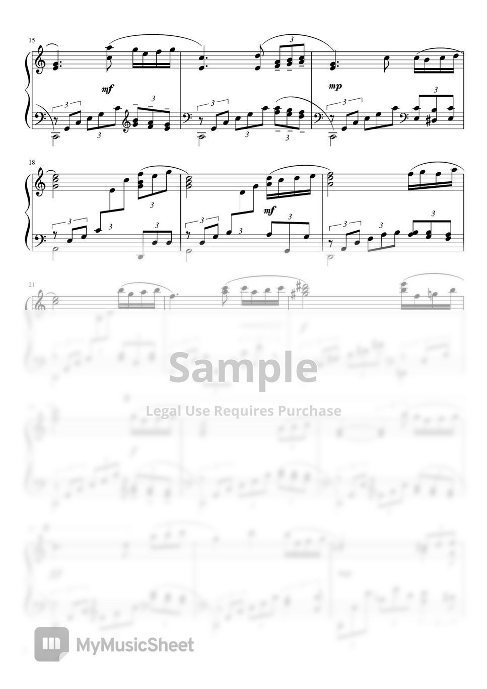 S.Rakhmaninov - Vasil'evich:Rapsodie sur un thème de Paganini Op.43 pour Piano et Orchestre (Cdur・pianosolo beginner - intermadiate) by pfkaori