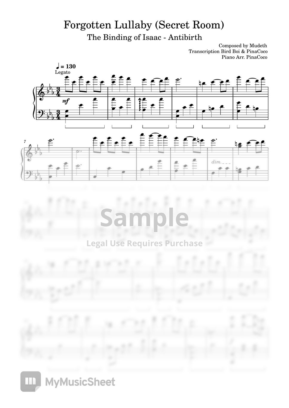 The Binding of Isaac Lullaby (Secret Room) Antibirth Hoja