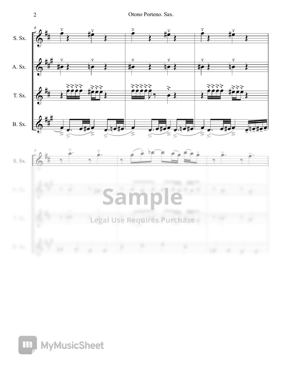 Astor Piazzolla - Otono Porteno (Saxophone Quartet) by Gwonse(Li.Se)