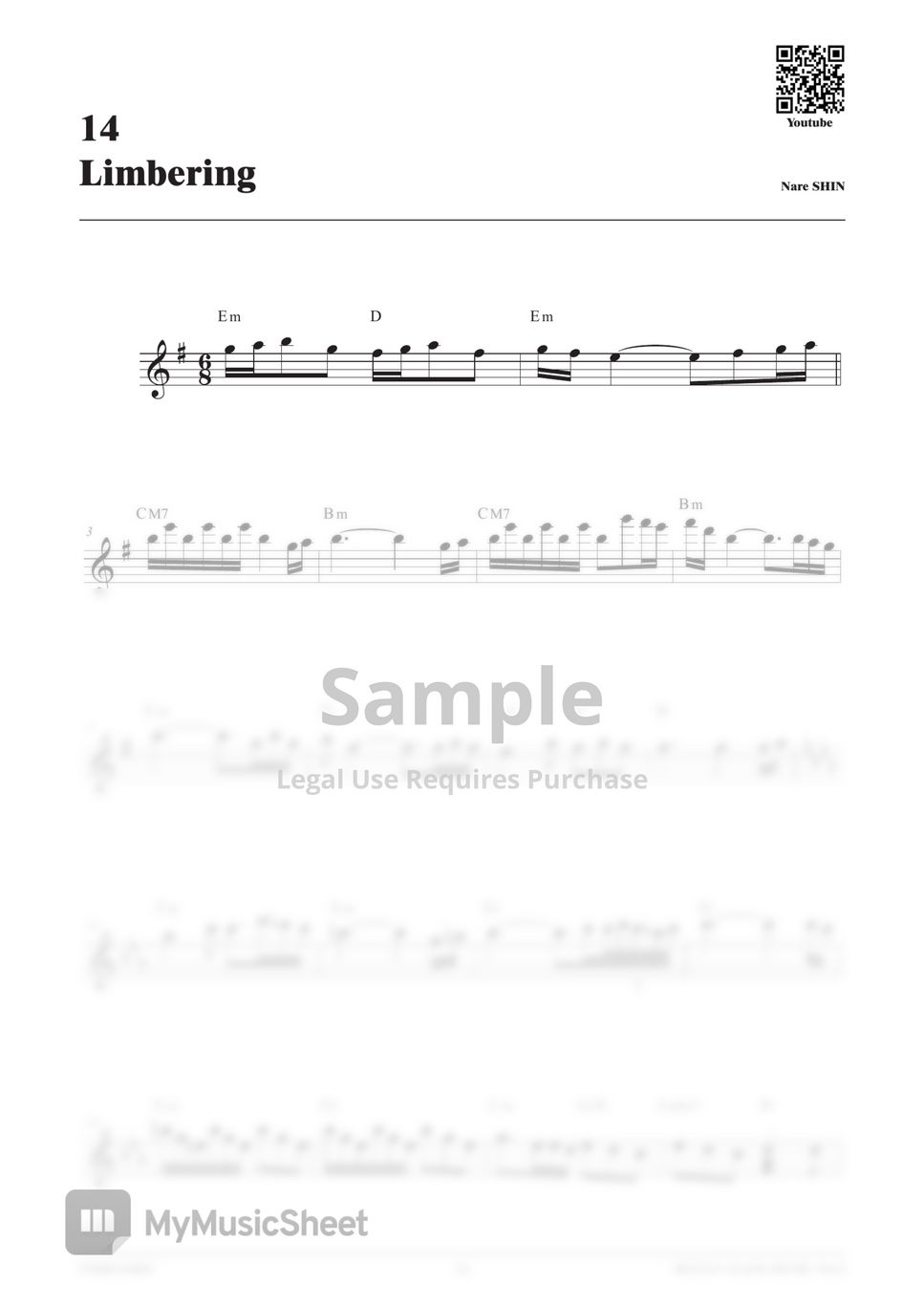 Nare shin limbering vol 2 ballet class music sheets by narecord 