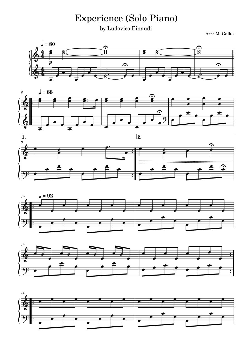 Ludovico Einaudi Experience Solo Piano By M Galka