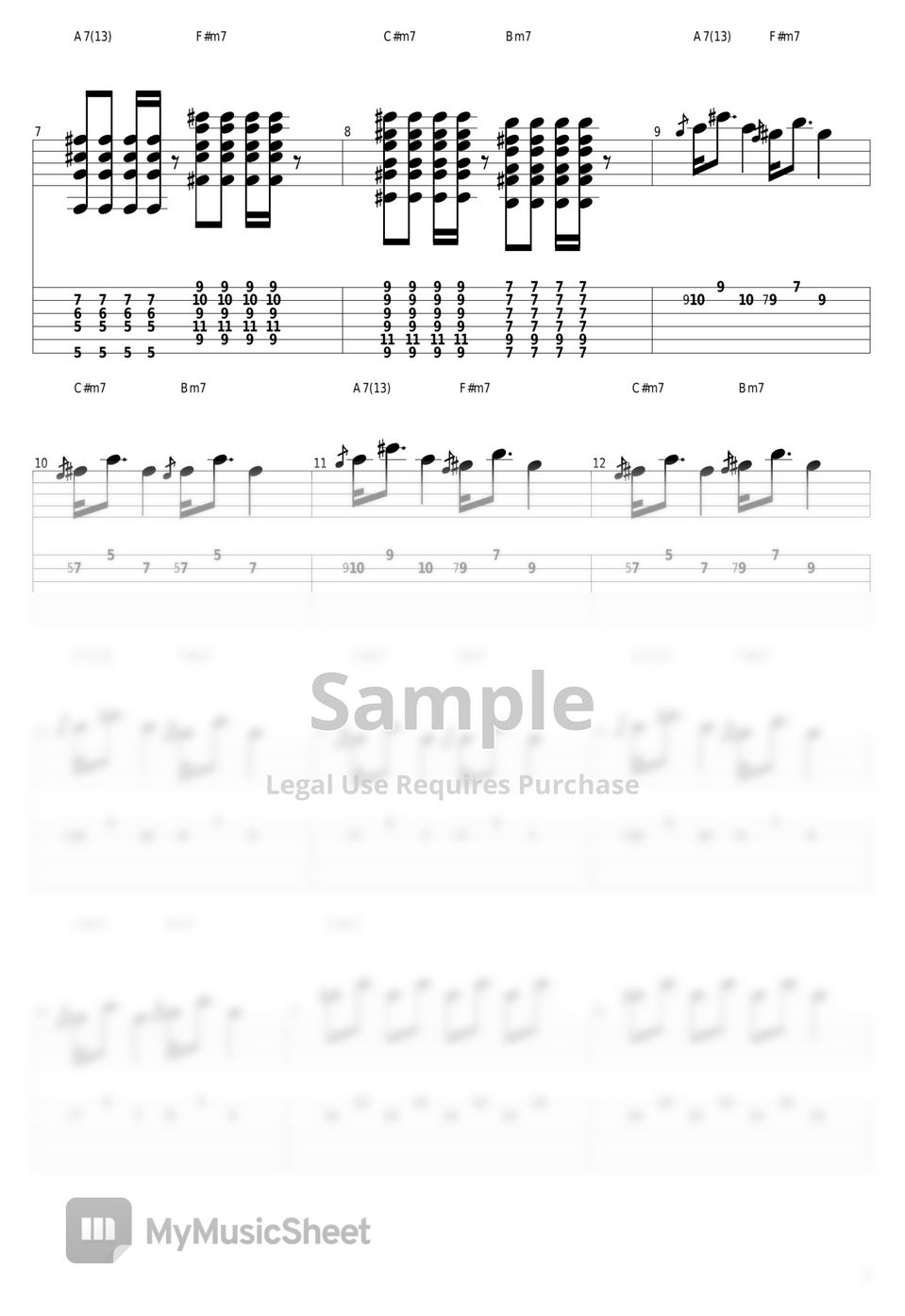 Vacations Relax Tab + 1staff by guitar cover with tab