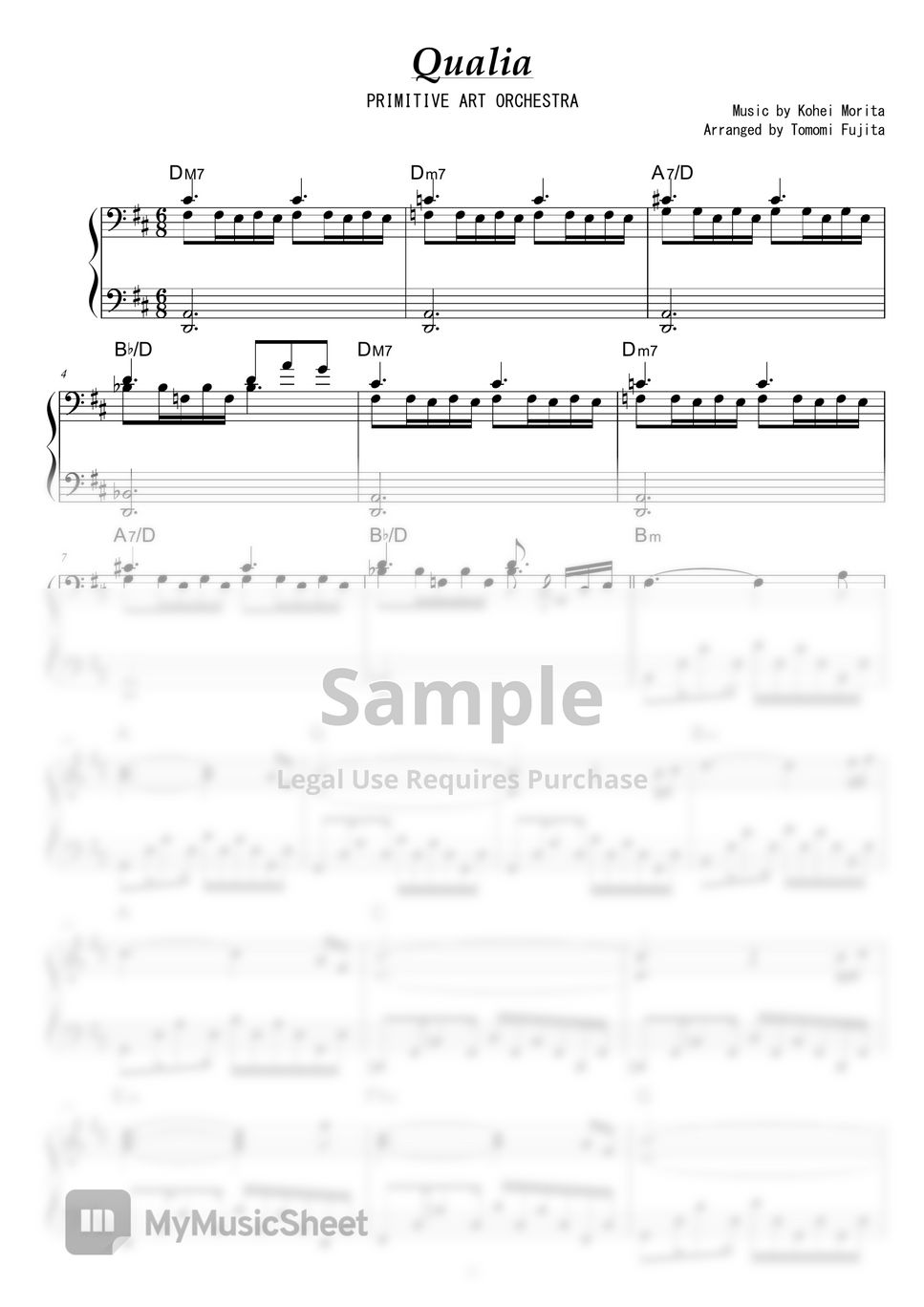 PRIMITIVE ART ORCHESTRA - Qualia by piano*score