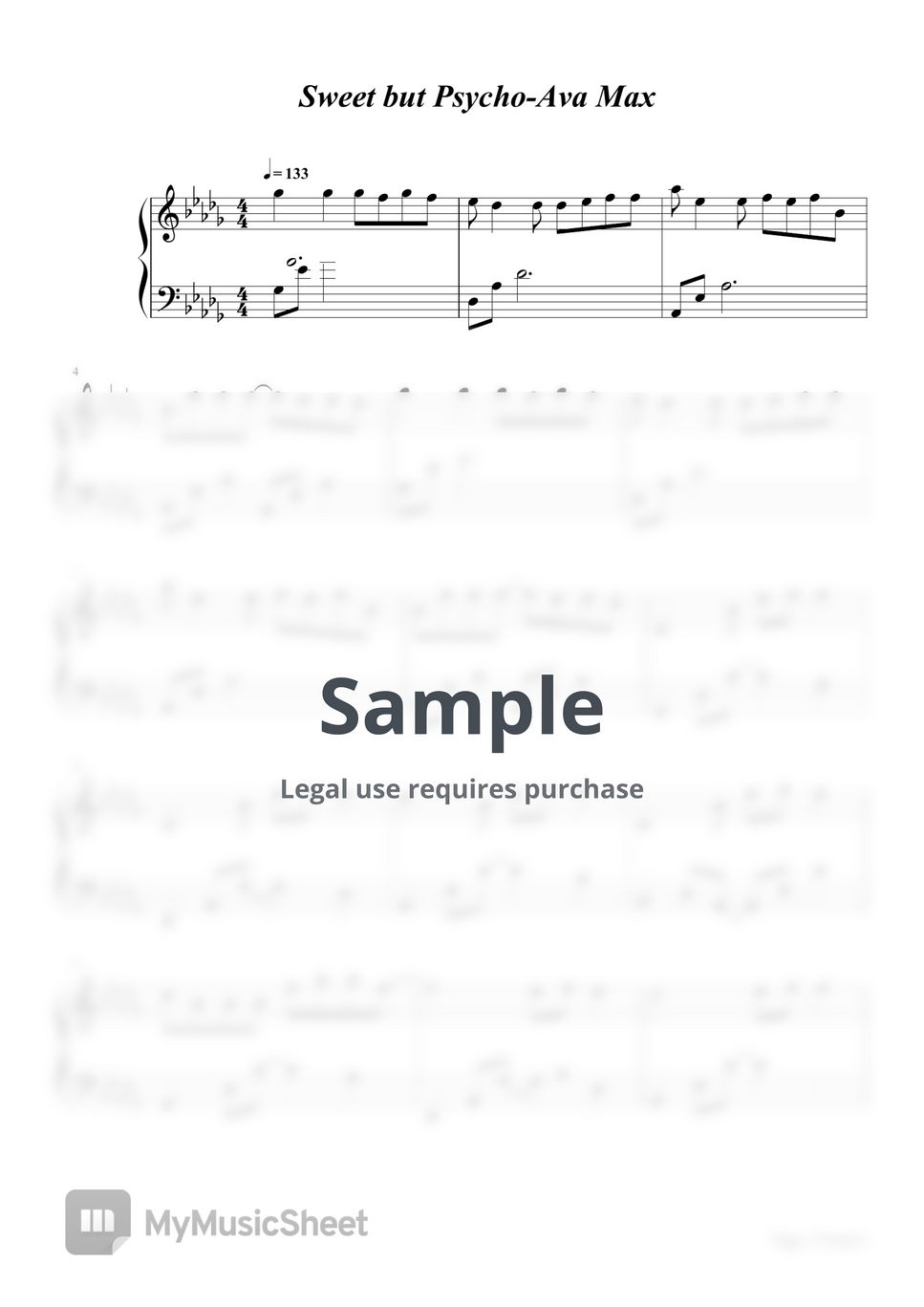 ava-max-sweet-but-psycho-ava-max-sheets-by-yilun