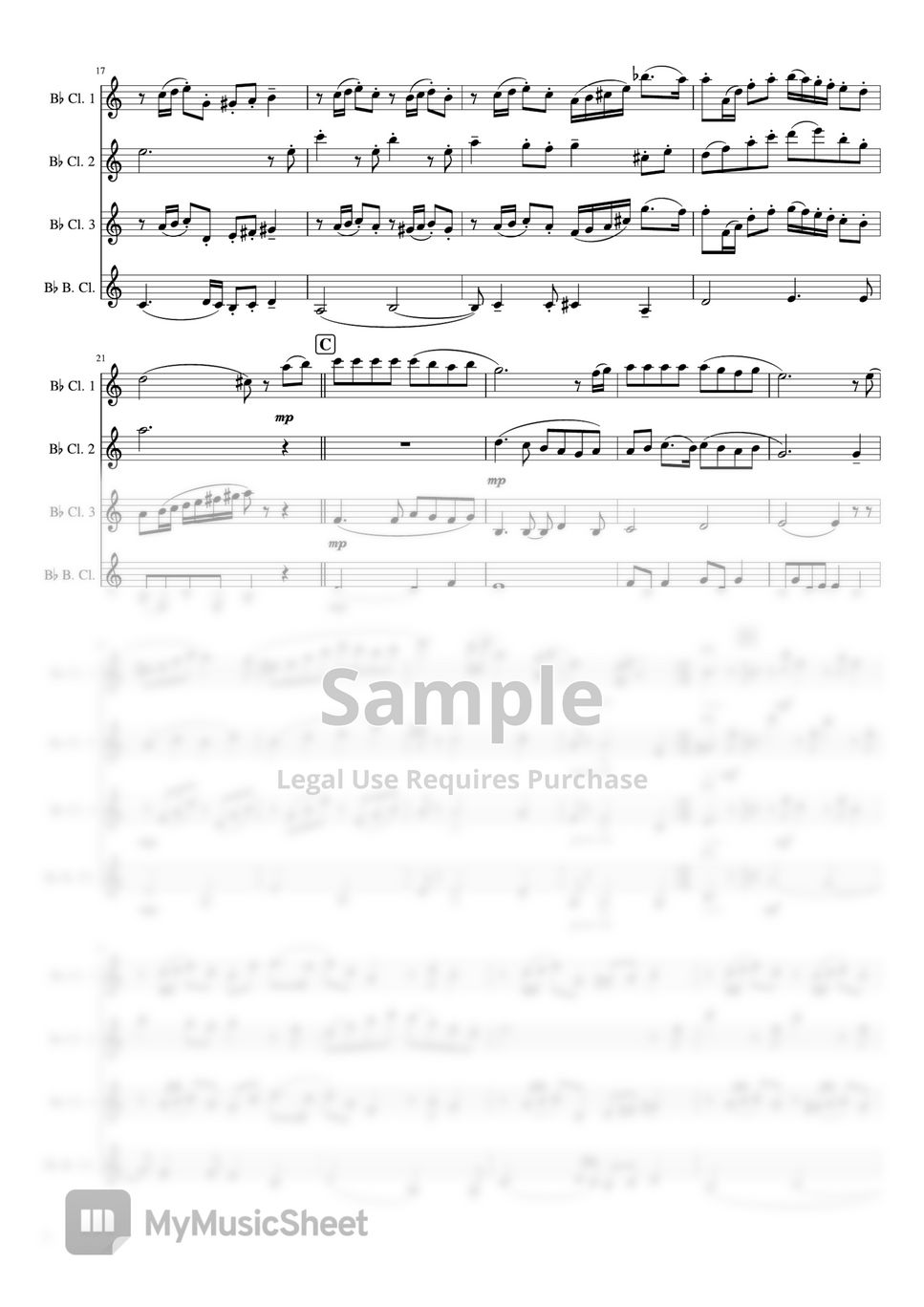 히사이시 조 - Ghibli Medley for Clarinet Quartet (지브리메들리-클라리넷콰르텟) by Hyeonjong SONG