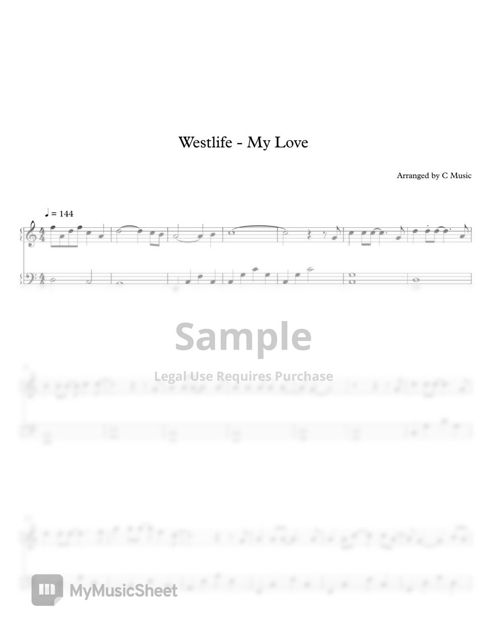 Westlife - My Love by C Music
