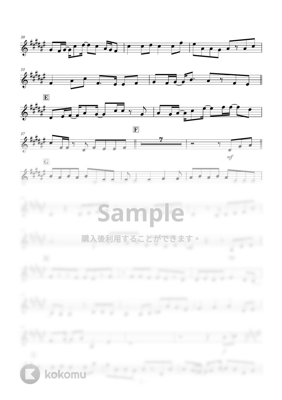 YOASOBI - 大正浪漫 (ソロ / メロディー譜) by メロディ専門譜