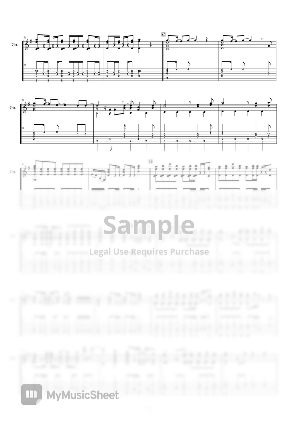Gurenge - Guitar Solo - Digital Sheet Music