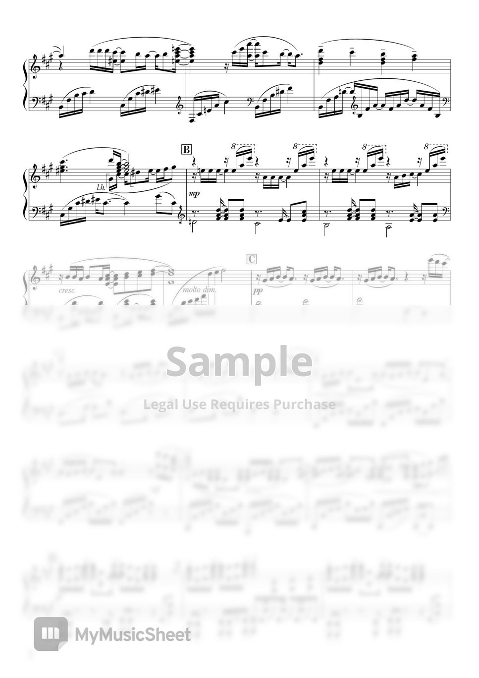 Shigatsu Wa Kimi No Uso ~ Piano Solo Sheet music for Piano (Solo