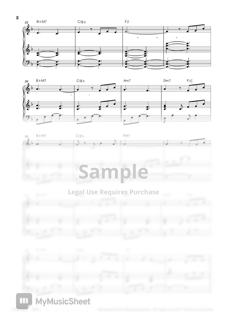 박지영/박혜진/허다은/김민찬/전혁/남재선 주님의 시선 (F key) Sheet by 생명의건반