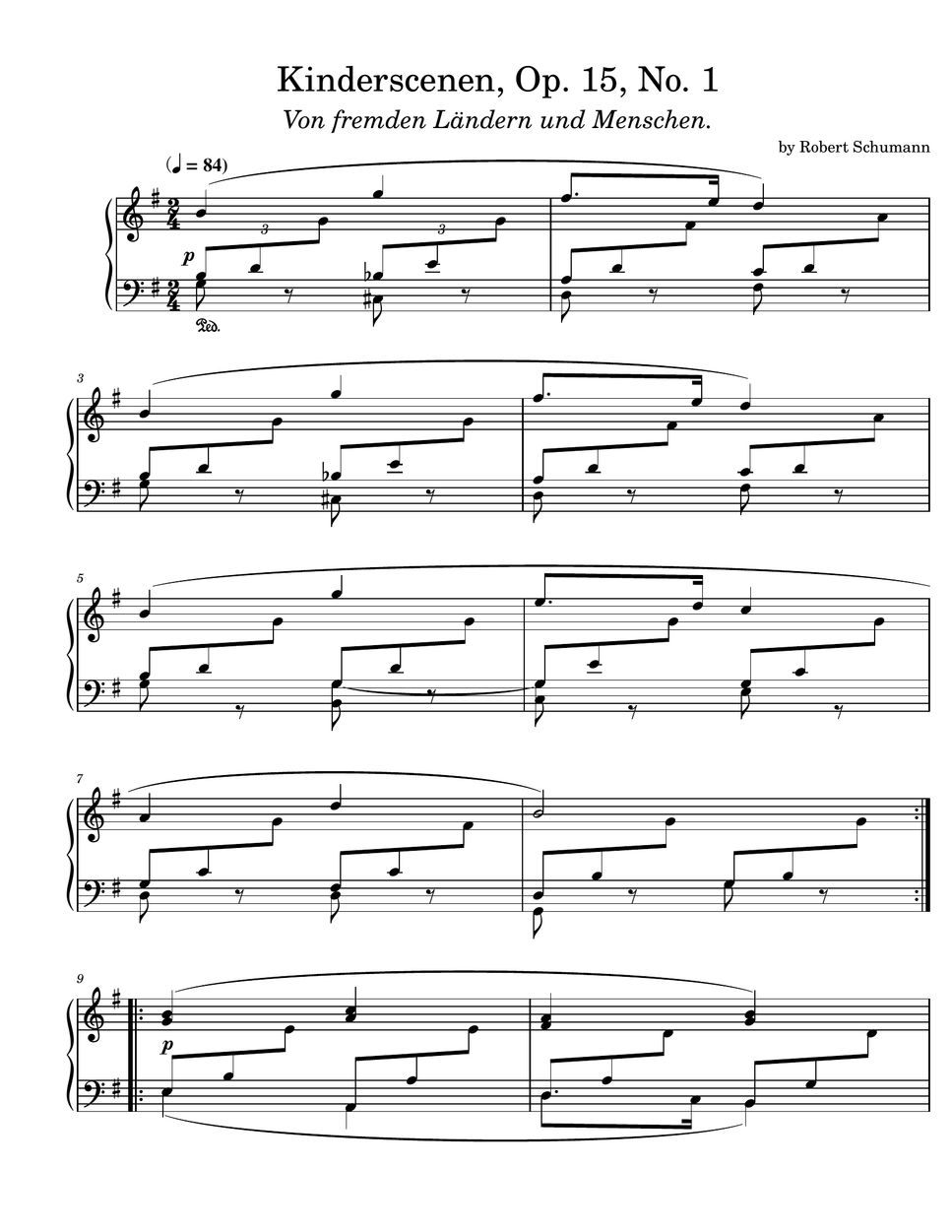 Robert Schumann Kinderszenen Op.15 No. 1 (R. Schumann Kinderszenen Op.15 No. 1 Von fremden