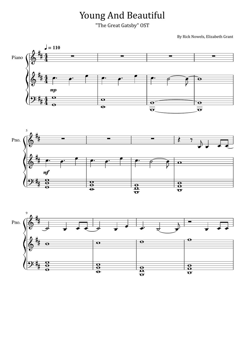 Rick Nowels, Elizabeth Grant Young And Beautiful ("The Great Gatsby