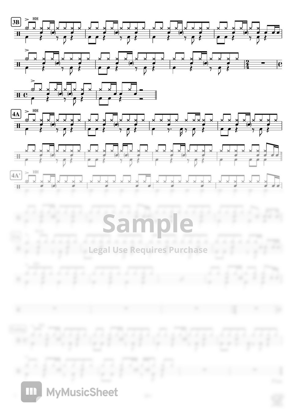 GReeeeN - HARUKA / 遥か (movie「ROOKIES -sotsugyou-」OP theme) by Cookai's J-pop Drum sheet music!!!