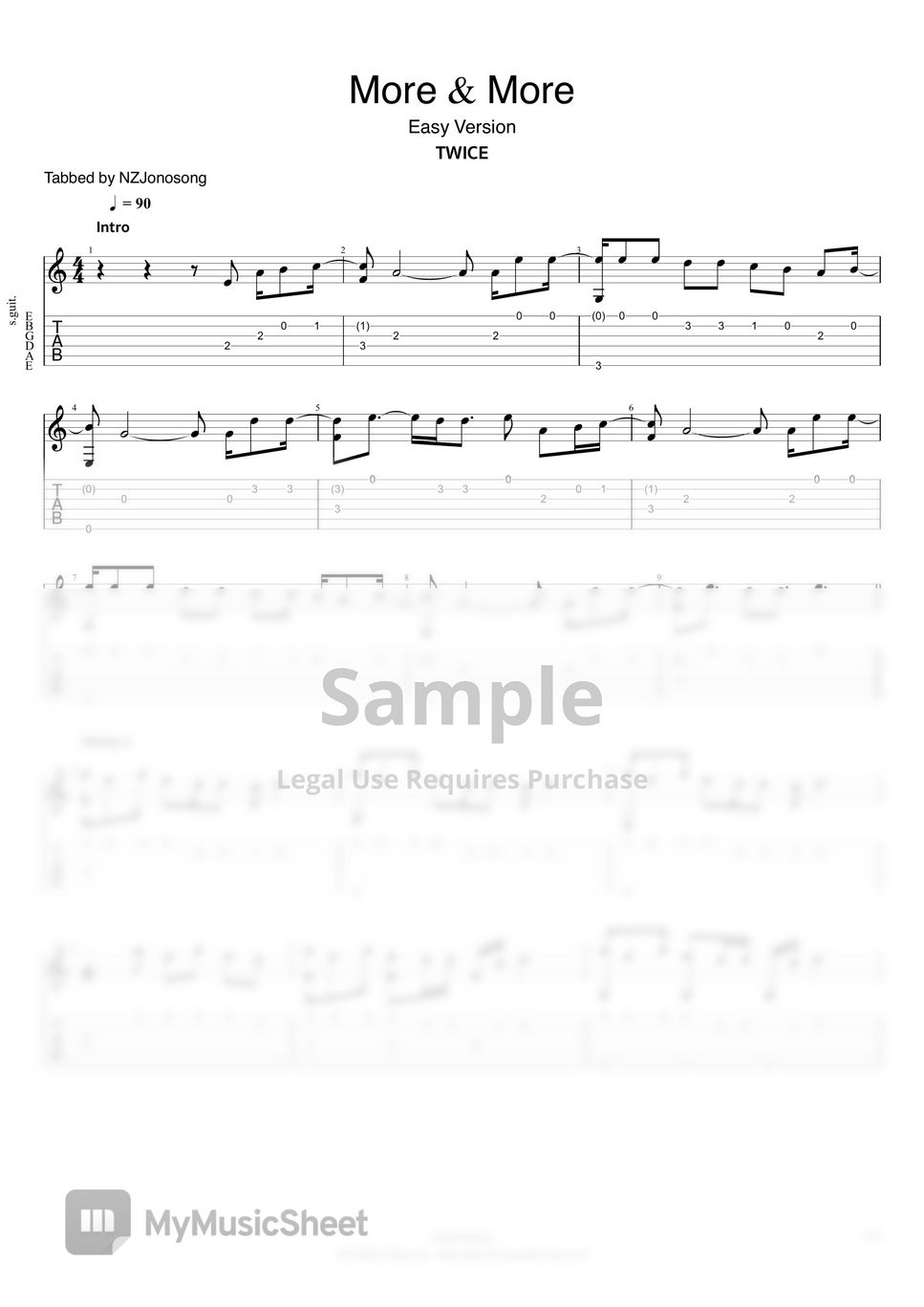TWICE More & More (Easy, 2/10) Sheets by NZJonosong